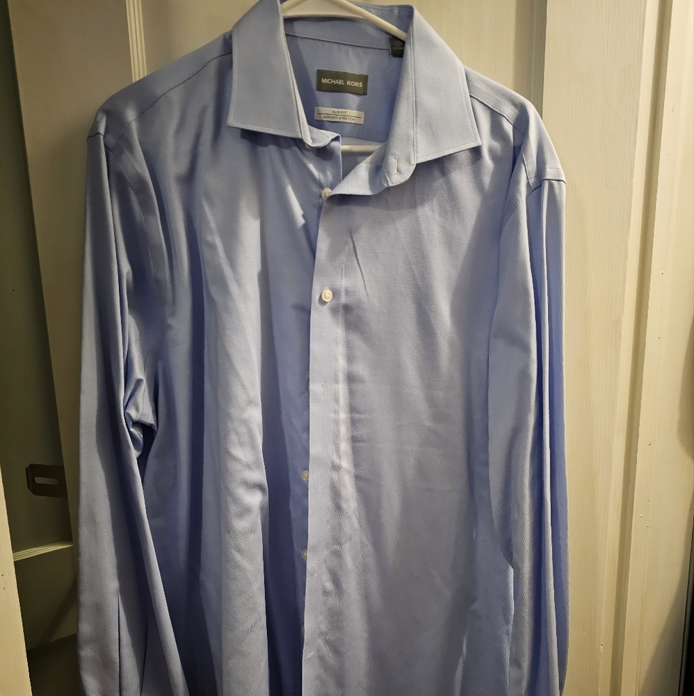 Blue Michael Kors blue dress shirt